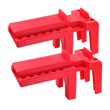 Valve Lockout Device, Adjustable Pipe Valve Lockout for  Temperatures, OSHA Compliant, 2 Pack