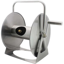 Portable hose reel holder for outdoor use, resistant garden hose holder, hose reel