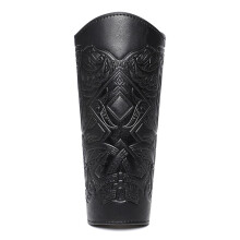 Medieval Wristband Men Cosplay Embossed PU Gauntlet Bracer for Photography Stage Performance Costume Accessory