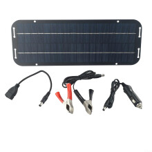 60W Monocrystalline Solar Panel Charger 12V Battery Maintainer for Car Caravan Boat with Reverse Discharge Protection