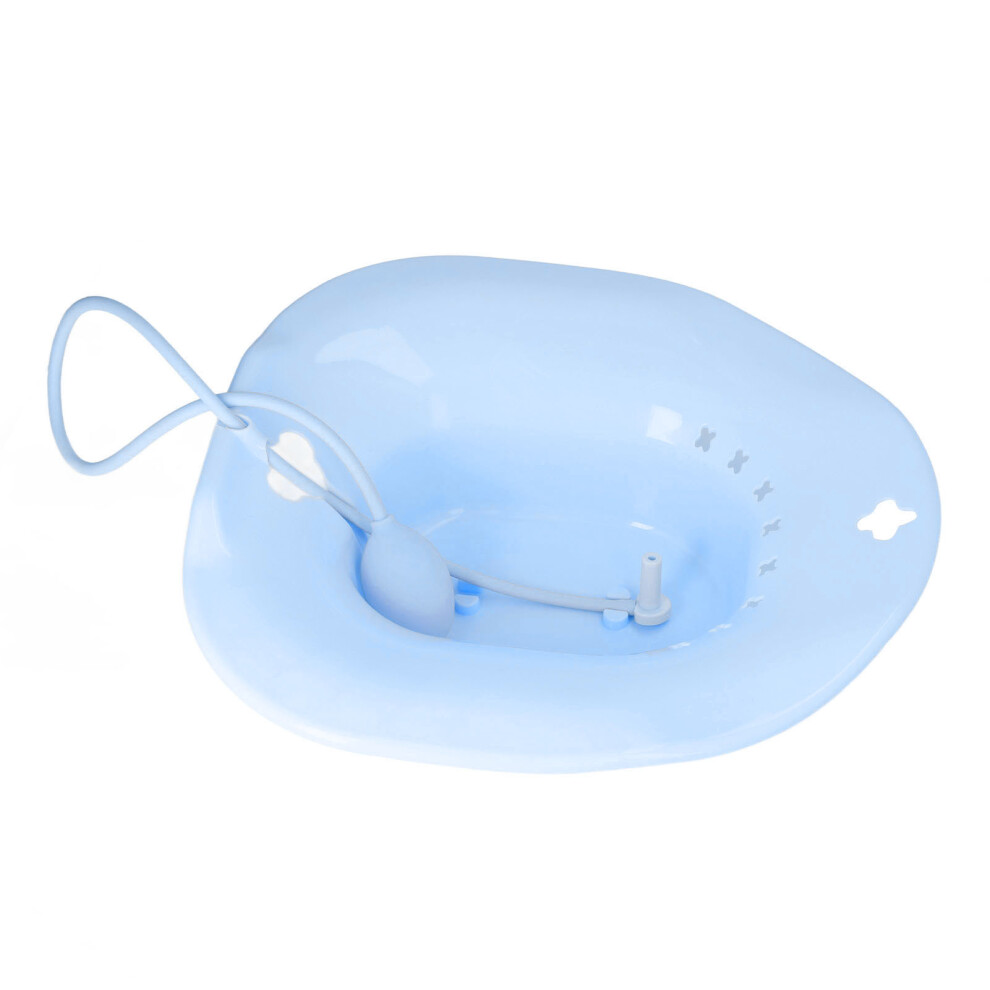 Blue Universal Sitz Bath With Flusher For Postpartum & Hemorrhoid Relief