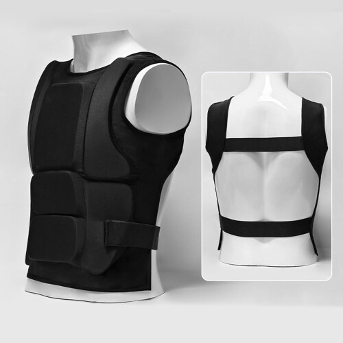 Karate Chest Guard Adjustable With Foam Padding, Breathable Polyester, Secure Straps For Training 2