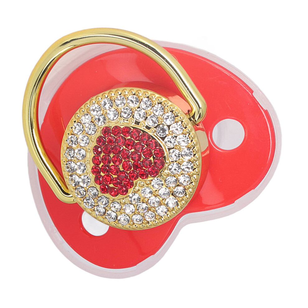 Newborn Silicone Heart-Shaped Pacifiers Set for 6-18 Months, Baby Red