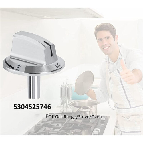 5 PCS Upgrade 5304525746 Long Stem Stove Knobs Replacements, Compatible with Gas Stove Range Oven Knobs 1