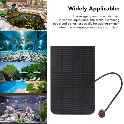 Solar Oxygen Pump 2.5W, Lightweight 0.8L/Min, 15x9.5cm Panel 2