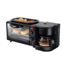 Multifunction Breakfast Machine 3 in 1 Toaster Oven, Frying Pan, Egg Sandwich Maker Black