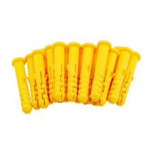 50/20 pieces M8 M10 yellow ribbed plastic wall anchors, plastic expansion tubes, wall plugs for drywall (Size: M10x80mm 20pcs)