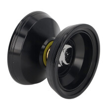 Professional Aluminum Alloy Yoyo Toy 5.5cm with String & Glove Black