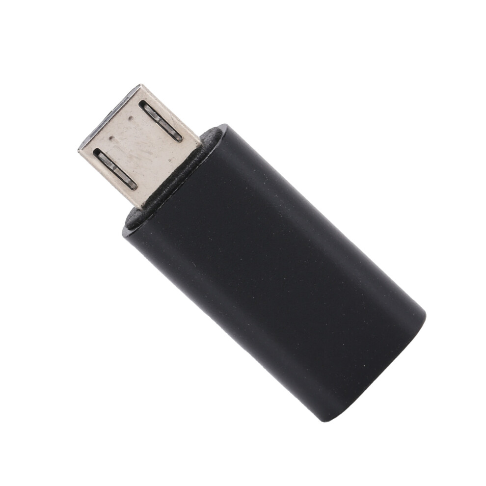 Typec To Micro Usb Adapter Converter Female To Male Data Line For Phones Black 3701378577459