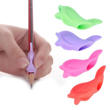 Pencil Grips for Kids Handwriting Silicone Dolphin Pen Holding Aid Pencil Grips Set Of 5 Writing Practice Kindergarten