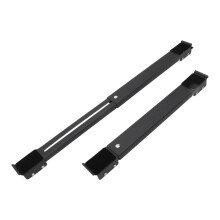 2pcs Steel Furniture Rollers 300kg Load 45-70cm Adjustable Black