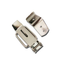 Stainless steel overcenter latch, selflocking toggle fastener, for cabinet boxes, 503 (Iron Nickel Plated)