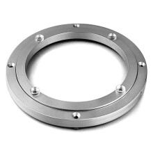 Rotating tray stand, 360degree rotatable, sturdy base, 30.5 cm, rings for ball bearing rotation.