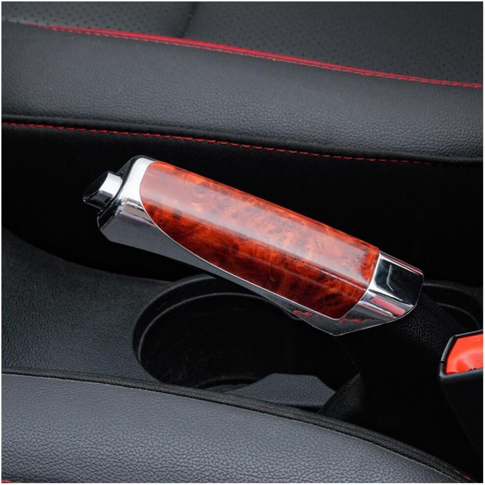 Carbon Fiber And Mahogany Handbrake Cover For Nissan Kangoo Xfk 20202025, Luxury Nonslip Grip 9189345351884