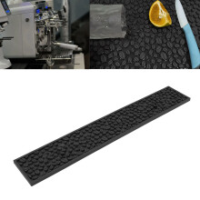 Tappetino da bar in PVC Silicone per caffè 60x10cm Antiscivolo Resistente al Calore Nero