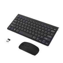 Ensemble clavier et souris sans fil compact pour ordinateur de bureau et portable, connexion sans fil stable, ultra-fin et portable, mécanisme à