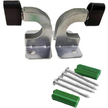 1 Expandable Hose Reel Holder, Wall Mounted, Modern, 2 Hooks, Portable, Garden Hose, Outdoor, Gardening, Home Maintenance Accessories
