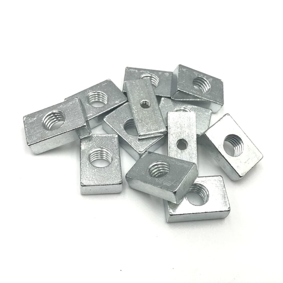 Steel Nuts, Pack Of 10 Square Nuts M3 M4 M5 M6 M8 M10 Aluminium Profile Accessories 9347817029680