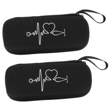 Stethoscope Carrying Case Shockproof Hard EVA 2Piece Mesh Pockets Secure Zipper For Nurses And Doctors Travel