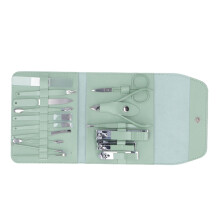 Set professionale per manicure, tagliaunghie in acciaio inossidabile, kit per pedicure, strumenti multiuso resistenti e affilati con custodia in