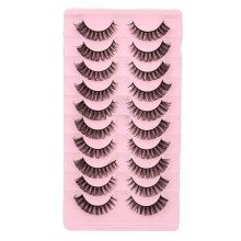 Künstliche Wimpern mit 3D-Effekt, russische Volumen-Extensions mit D-Curl für dramatisches Augen-Make-up, zarte, flauschige Wimpern mit weichem