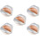 5Pcs Compact Silver Ceramic Ashtray Decorative Lip Use 4