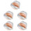 5Pcs Compact Silver Ceramic Ashtray Decorative Lip Use 6