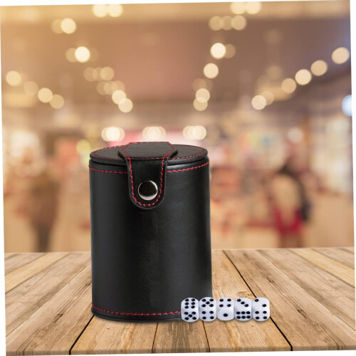 1 Set Dice Cup Set Standard Game Cube Container for Game Dice Stacking Cups Professional Dice Cup Cube Storage Cup Happy Dice Cup Black 2