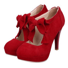 1Paire Chaussures Femme Talons Design NĆud Pour FĂȘtes