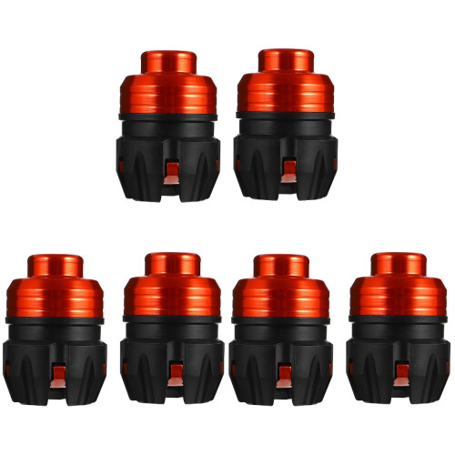 6Pièces Accessoires Roue Orange Aluminium Protection Renforcée 1