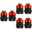 6Pièces Accessoires Roue Orange Aluminium Protection Renforcée 6