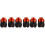 6Pièces Accessoires Roue Orange Aluminium Protection Renforcée 4