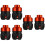 6Pièces Accessoires Roue Orange Aluminium Protection Renforcée 7