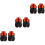 6Pièces Accessoires Roue Orange Aluminium Protection Renforcée 5