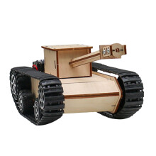 Holz RC Panzer Modellauto-Kit, Lernbausteine, 30m Fernbedienung