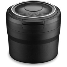 Car Ashtray For Fiat 500 Series 500, 500E, 500L, 500X Waterproof Portable SmellProof Size L Black