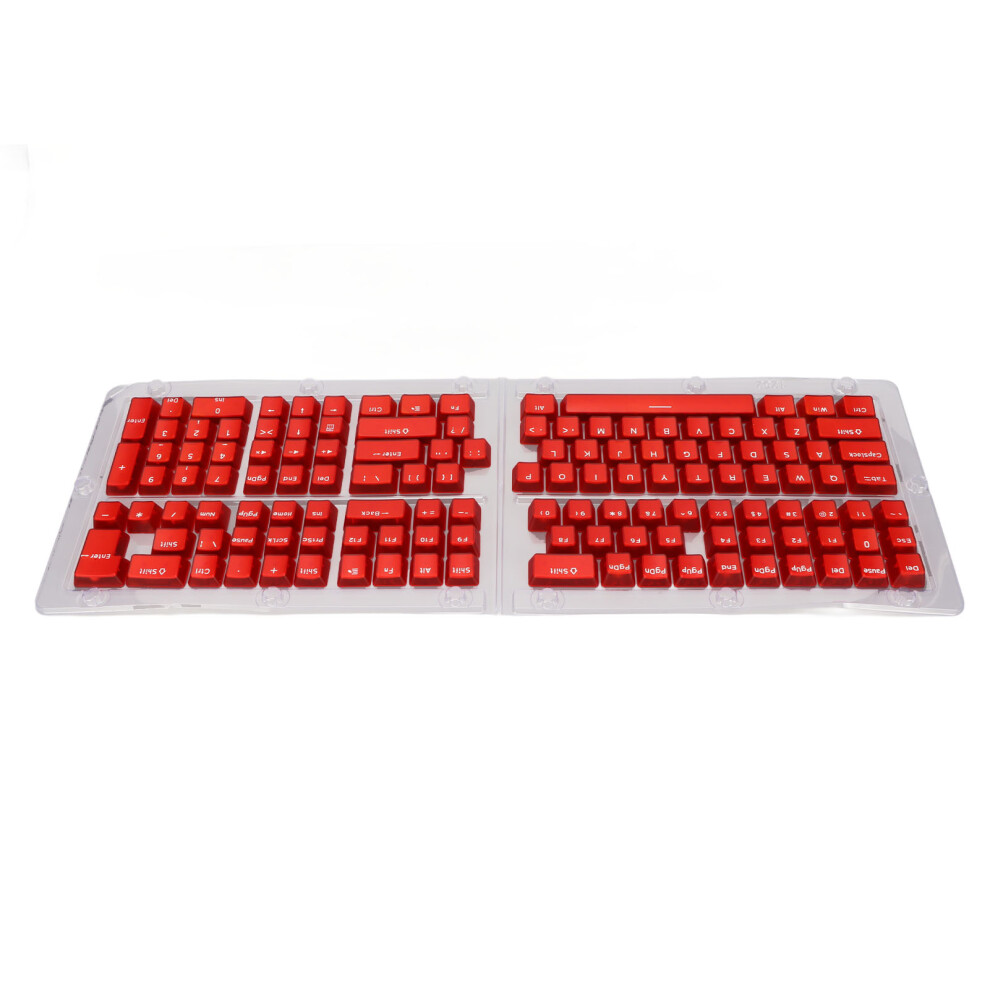 132 Keys Abs Overmolding Keycaps For Mechanical Keyboard, & Red/White 4641373567774