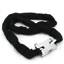 Chain lock for bicycle, motorcycle, car, with black fabric cover, hardware MMS427, 1 piece (60cm)