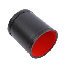 1 Set Dice Cups Trophy Group Dice Game Outdoor Flannel Cube Hotel Supplies Strainer Cup Toys for Ösch Noir for Adults Black