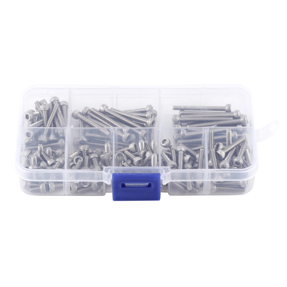 Wide Industrial Applications Hex Socket Head Screws, Durable Solutions Stainless Steel M3 Fastener Assortment Kit For Robustness And Durability, 9358999693453