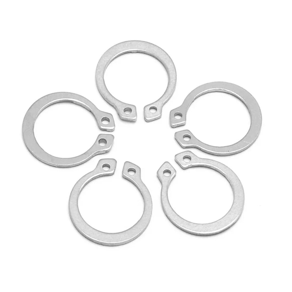 5/10/20/30 Pieces M6 M7 M8 M9 M10 M34 304 Stainless Steel Ctype External Retaining Ring Circlip Washer For Shaft (M2010pcs) M20 10Pcs 9347817032826