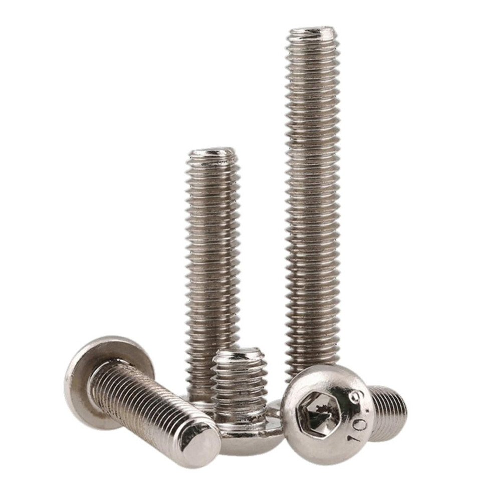 10 Pieces M1.6 M2 M2.5 M3 M4 M5 M6 M8 Grade 10.9 Hex Socket Screws (6 Mm, M2) 9347817033038