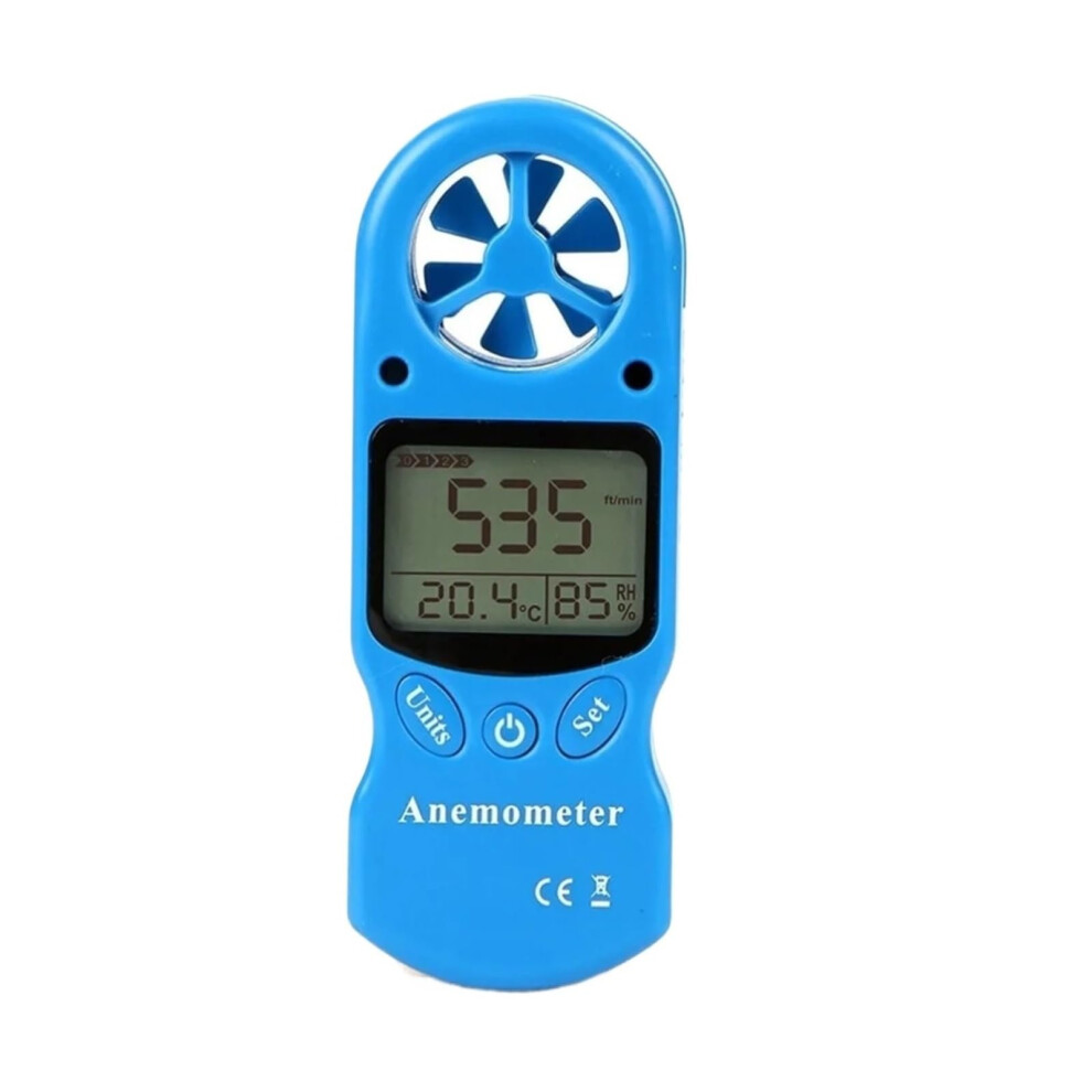 Digital Anemometer With Temperature And Humidity Sensor, Handheld Wind Speed Meter With Lcd Display 9382693190420