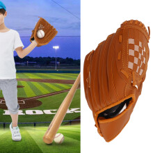 PVC Braune Baseball-Handschuh 26,7 cm Pitcher’s Mitt für Kinder & Erwachsene