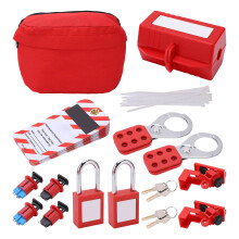 Electrical Circuit Breaker Lockout Tagout Kit, Safety Padlock Set, Industrial Electric Crude Oil Use, Flammable Areas