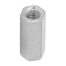 20pcs Hex Coupling Nuts Stainless Steel Hardware Nuts M6 X 1.0 10L25MM Threaded Rod Connector for Bolts Mechanical Screws