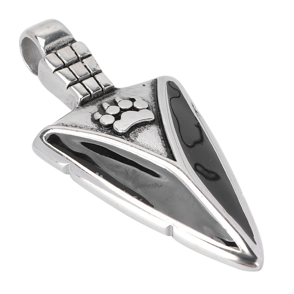 Black Titanium Steel Spearhead Zipper Pull Tag For Clothes & Bags