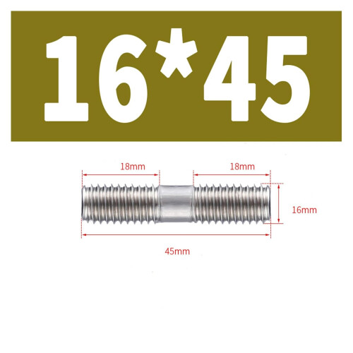M16 304 stainless steel hex socket set screw 100mm 1