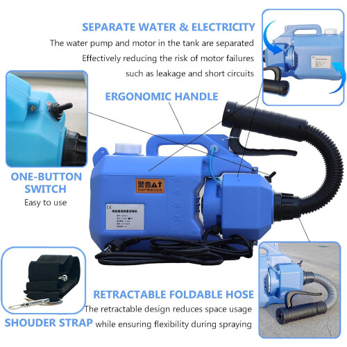 Electric ULV Cold Fogger Machine, Electric Atomizer Sprayer, Portable, Adjustable Flow Rate Ref: 6488 1