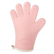 Pink Orange Hitzebeständiger Silikon-Ofenhandschuh für Mikrowelle und Toaster